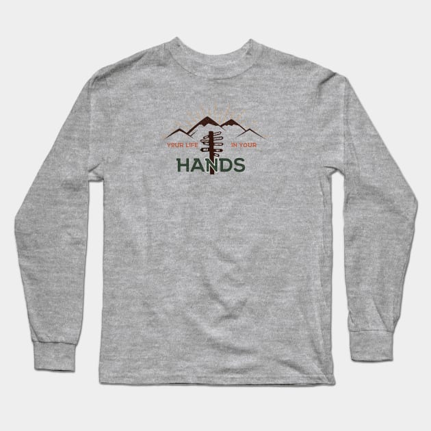 Your life in your hands WILD FREE Long Sleeve T-Shirt by Mint Tees